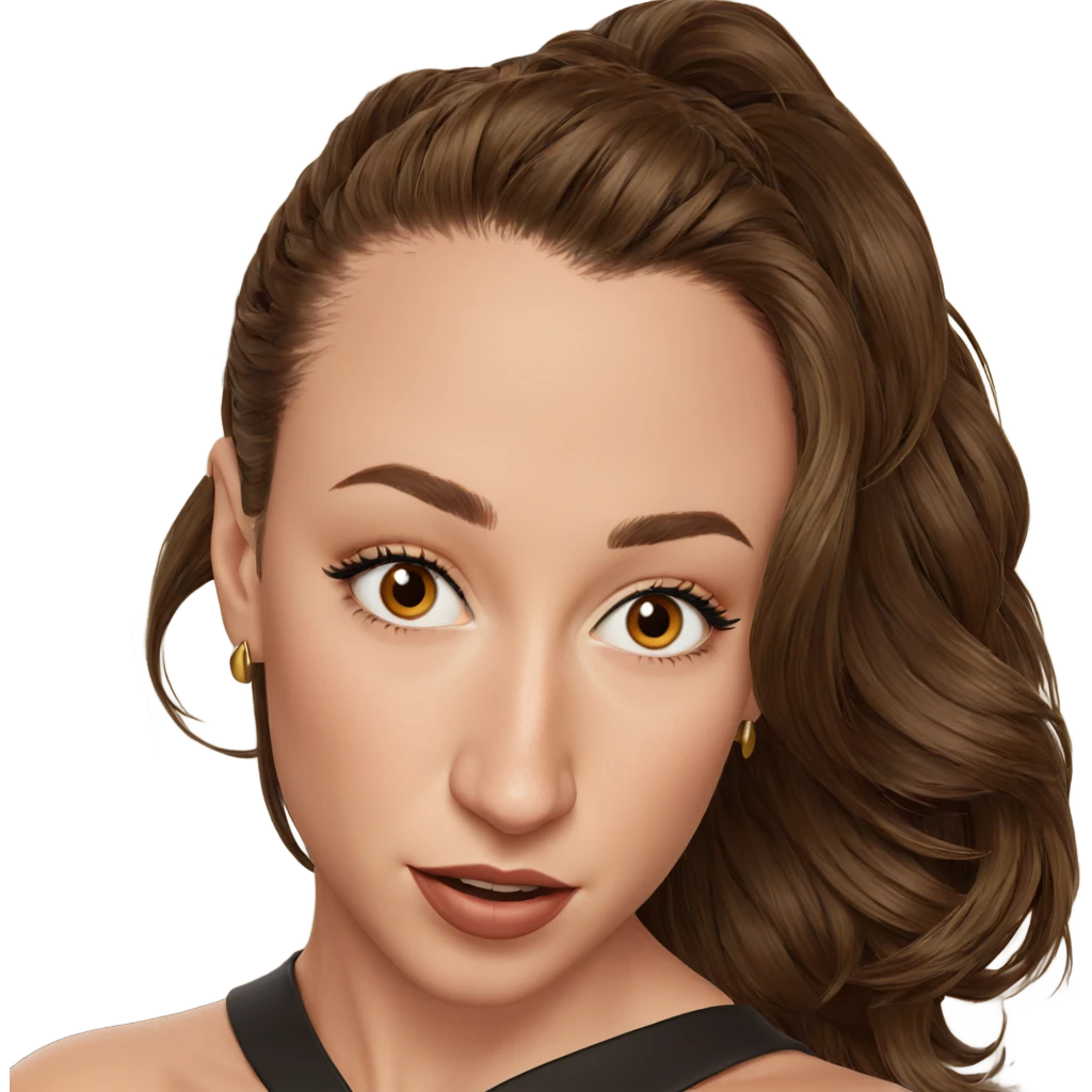 brown haired girl portrait emoji