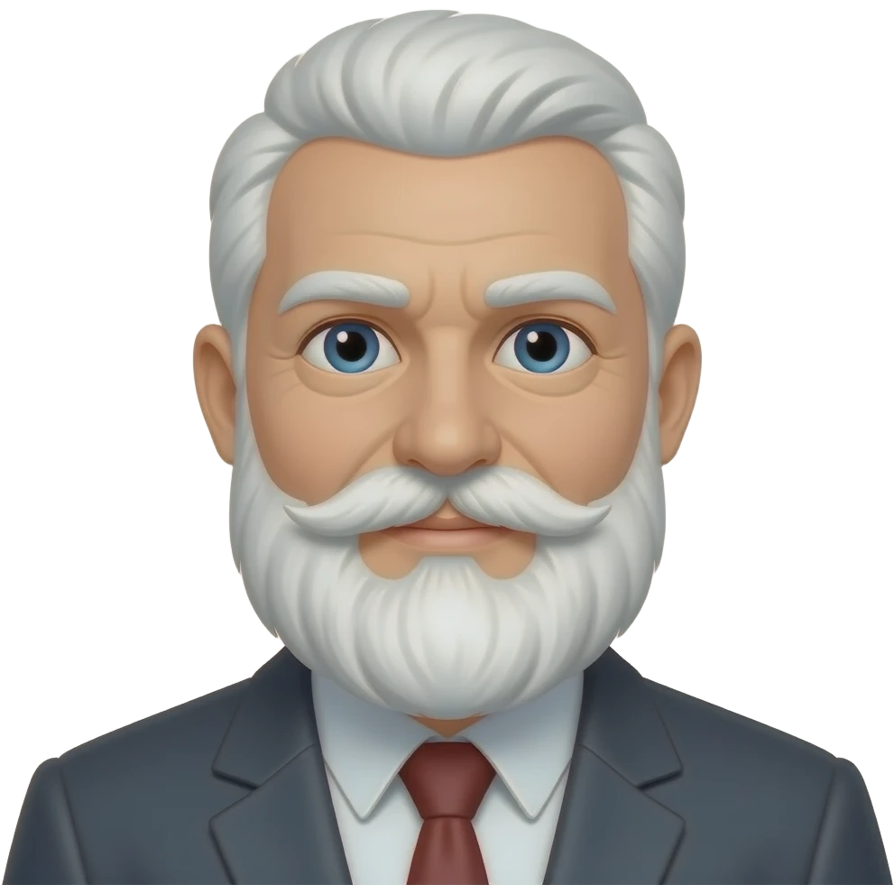 A white beard emoji