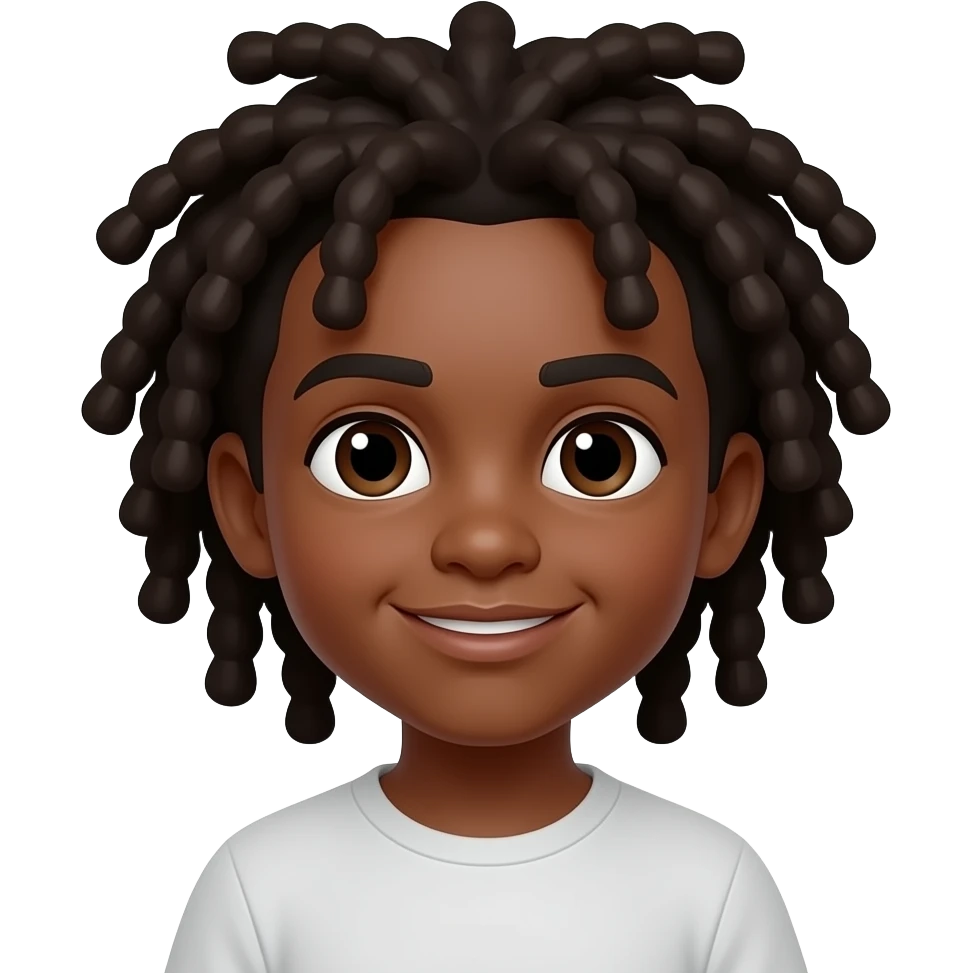 blavk kid with dreads emoji