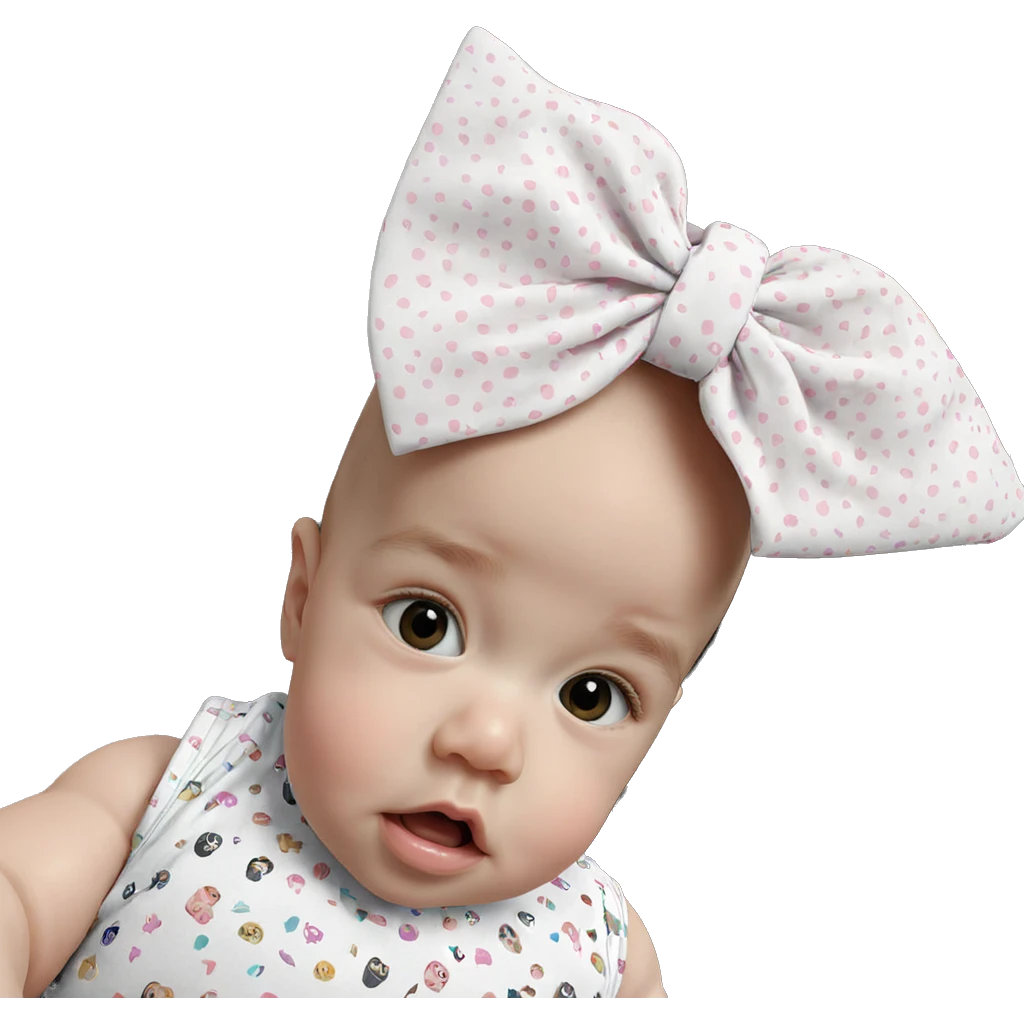 realistic bald baby girl emoji