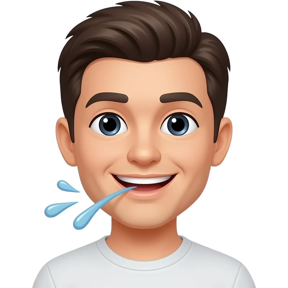 biting air emoji not finger and i want an emoji face not human not tongue sticking out , i want biting emoji