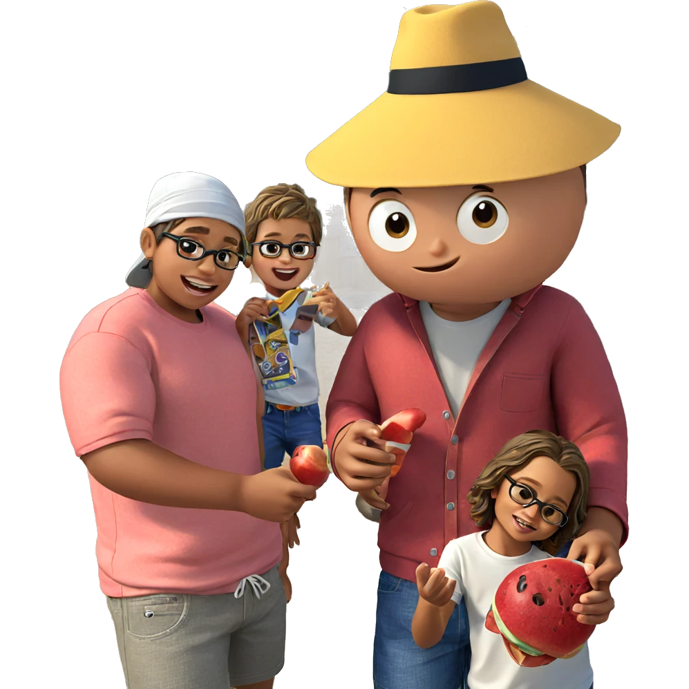 boys enjoying summer day emoji