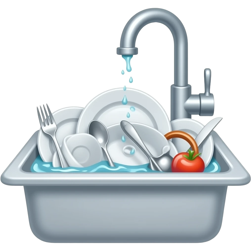 sink full of dishes and make it realistic emoji