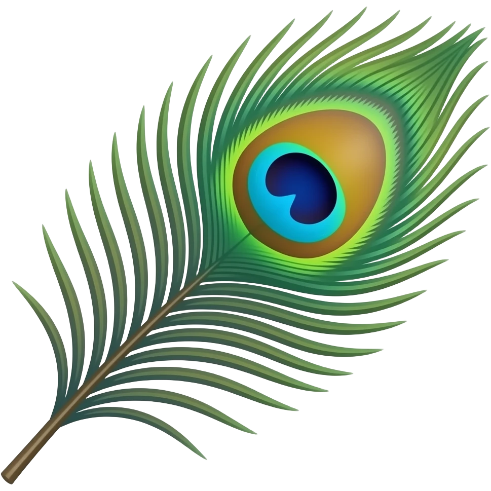 Single peacock feather emoji