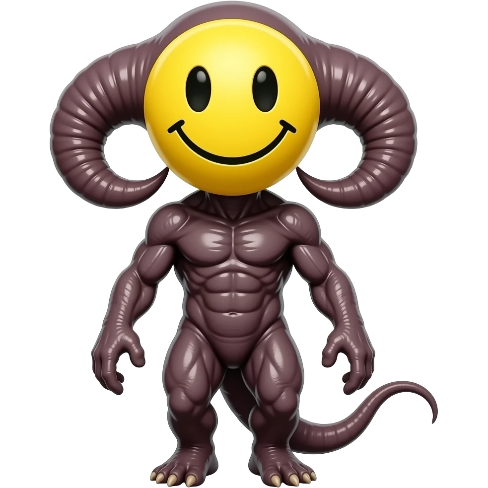 shoggoth with a happy face mask emoji