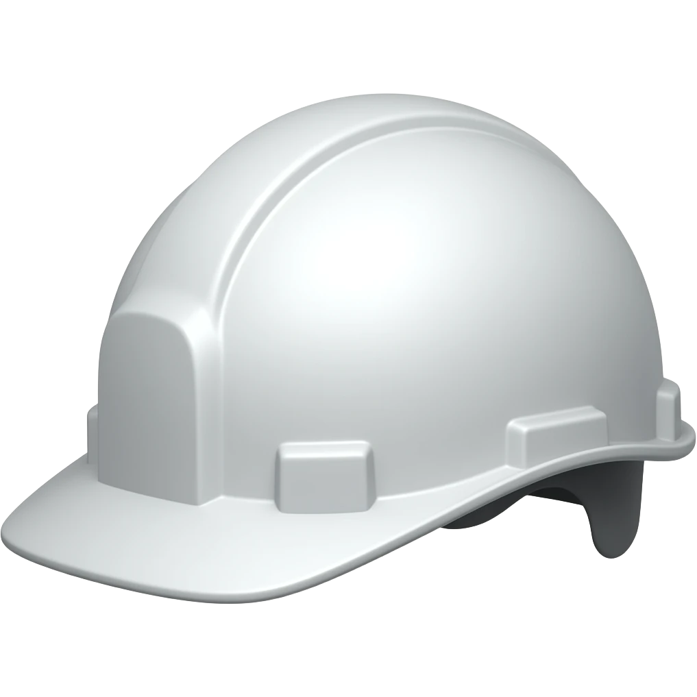 white construction safety helmet emoji, sideways emoji