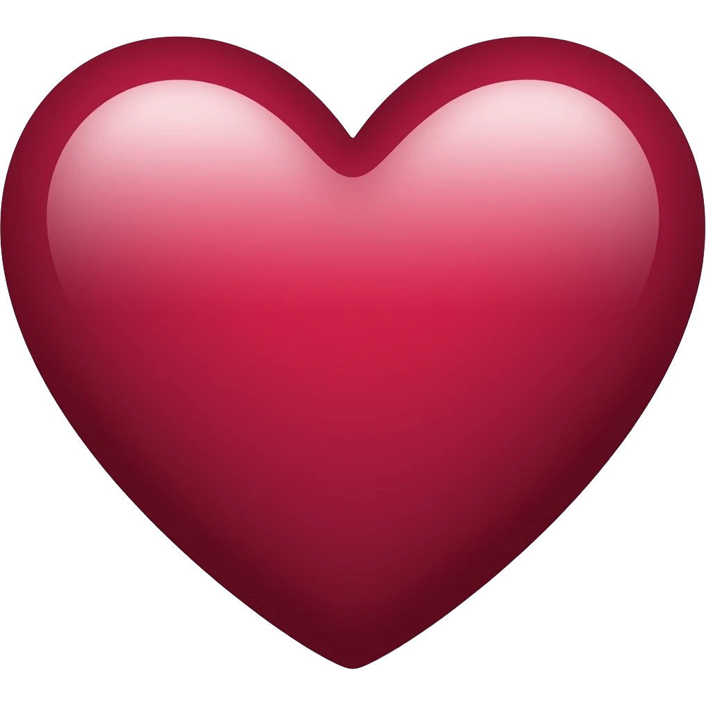 Coração marsala emoji