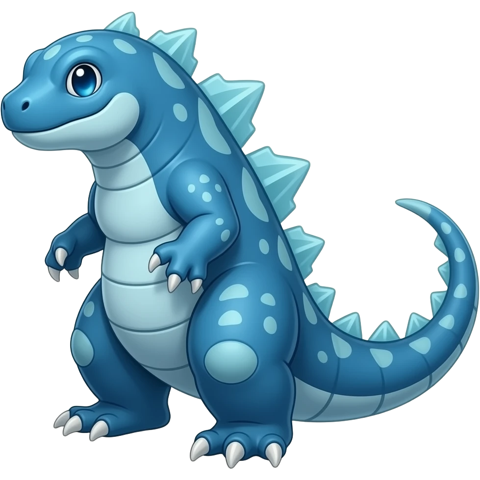 blue Kaiju lizard fakemon emoji