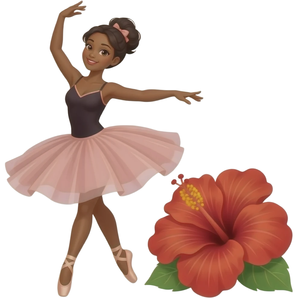 🩰💃🏽🌺 emoji