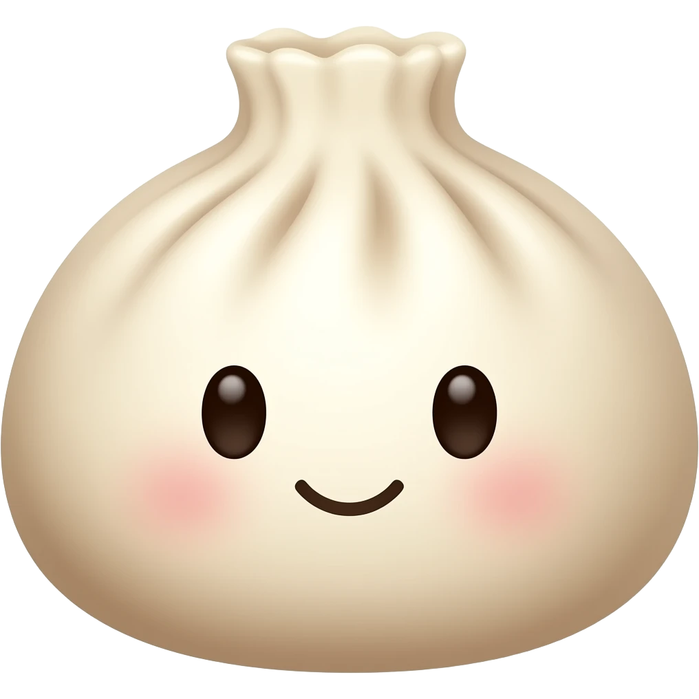 Cute bao bun emoji emoji