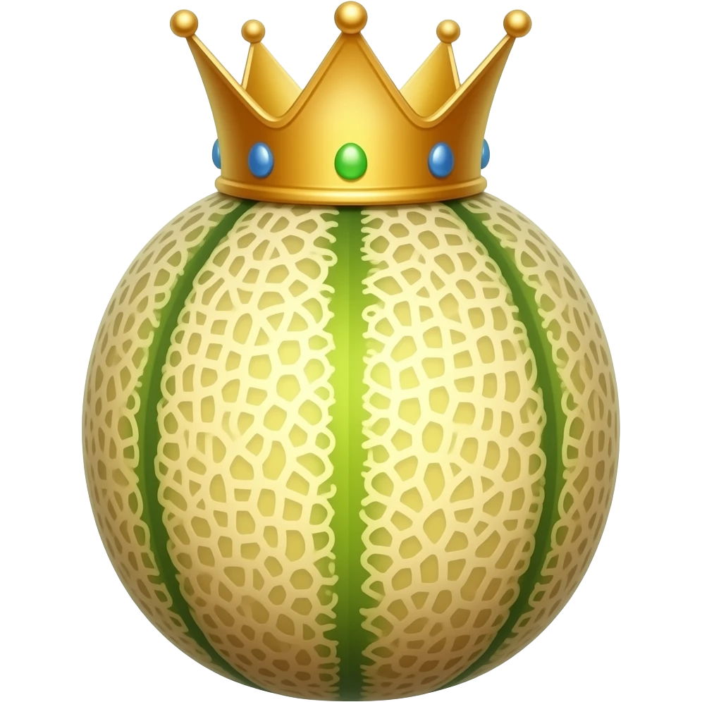Kral taçlı kavun emoji