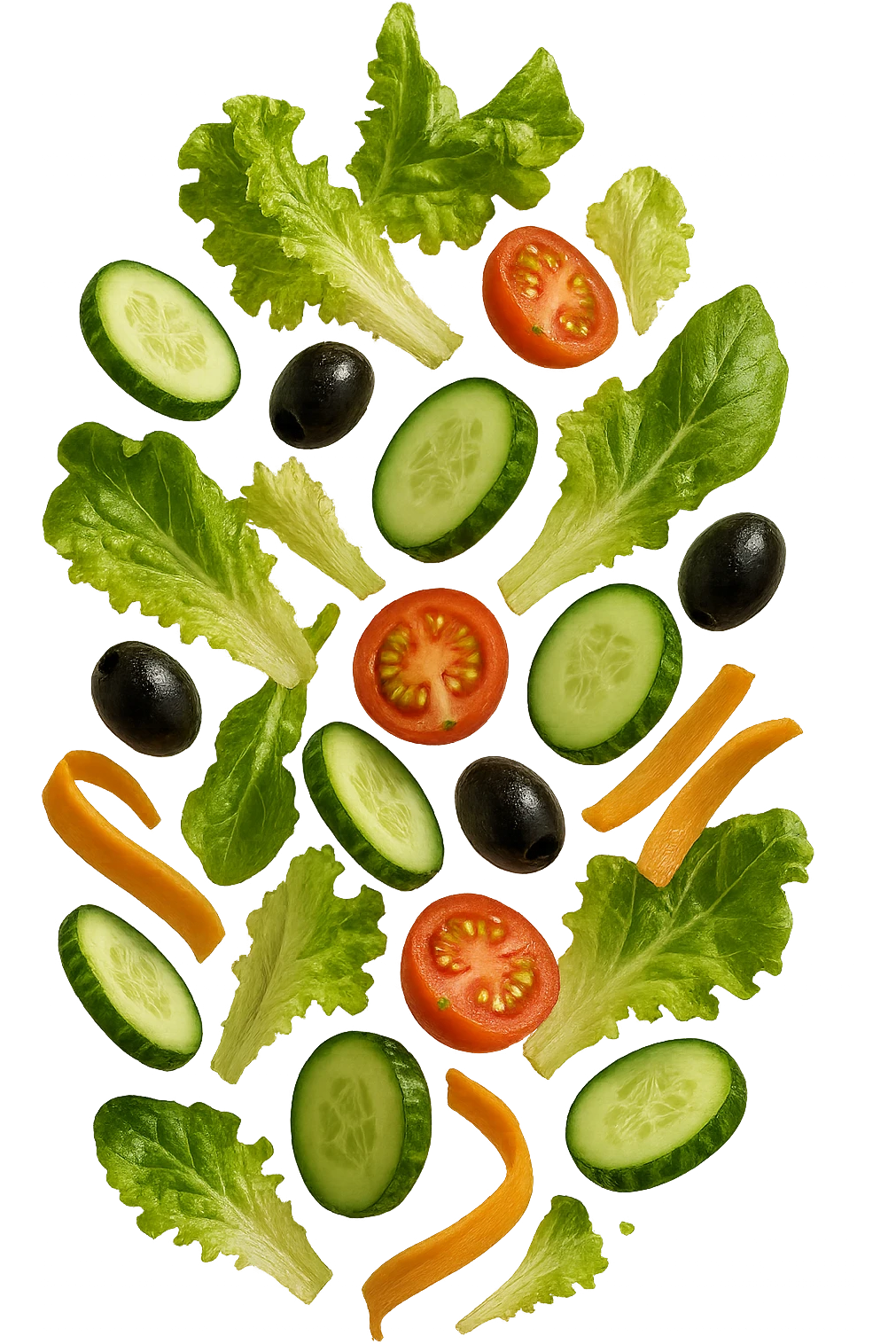 INSALATA CHE CADE DALL'ALTO, IPERREALISTICO 4K emoji