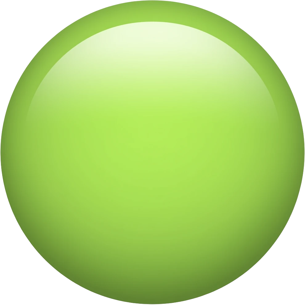 A light green circle emoji