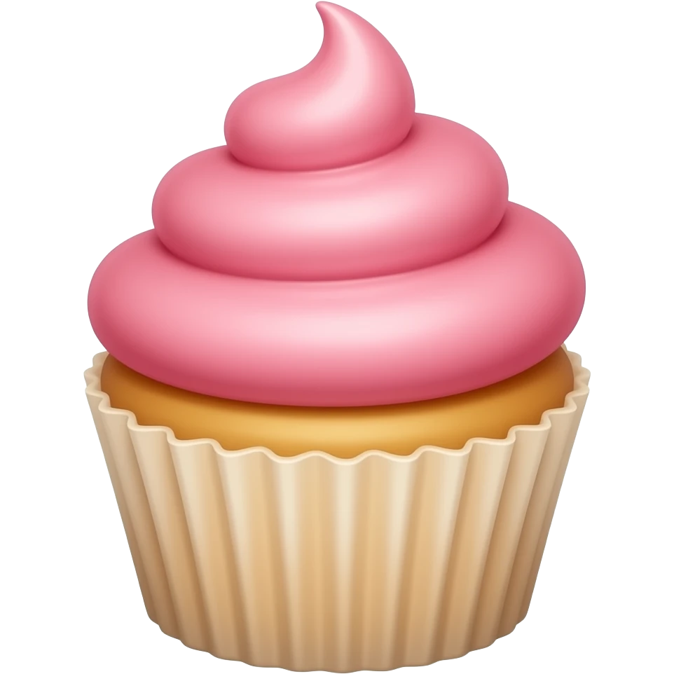 Cupcake with pink icing emoji
