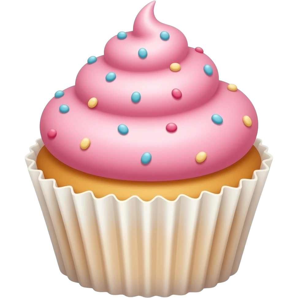 Cupcake with pink icing emoji