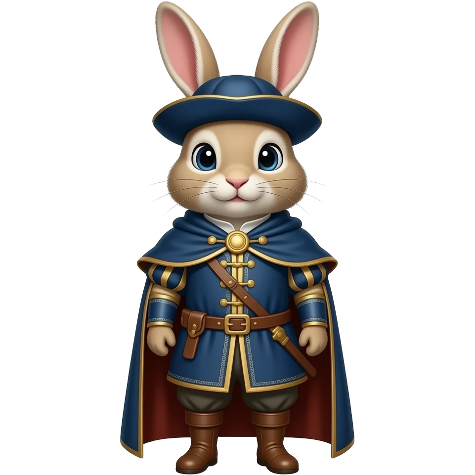 A rabbit dressed in medieval outfit emoji