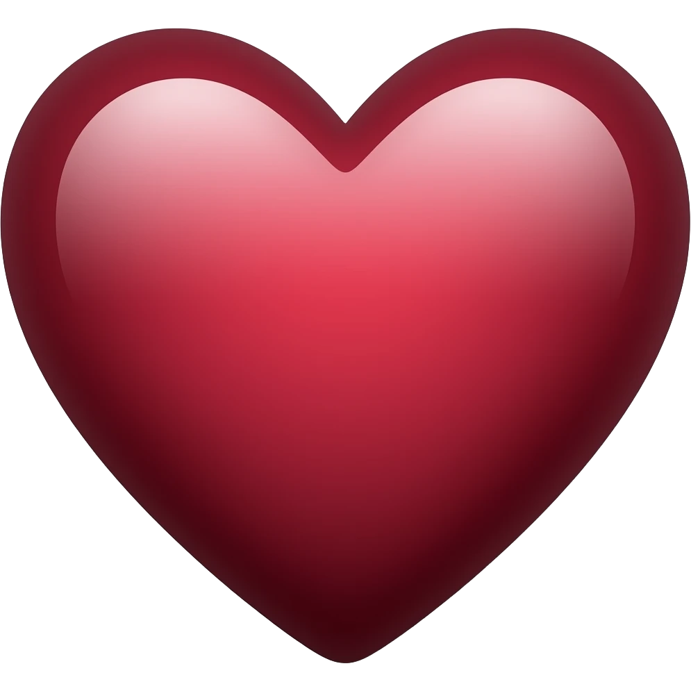 Happy Mother's Day burgundy  empji heart emoji