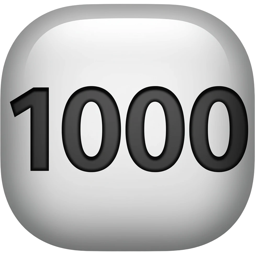 1000 (en noir) emoji