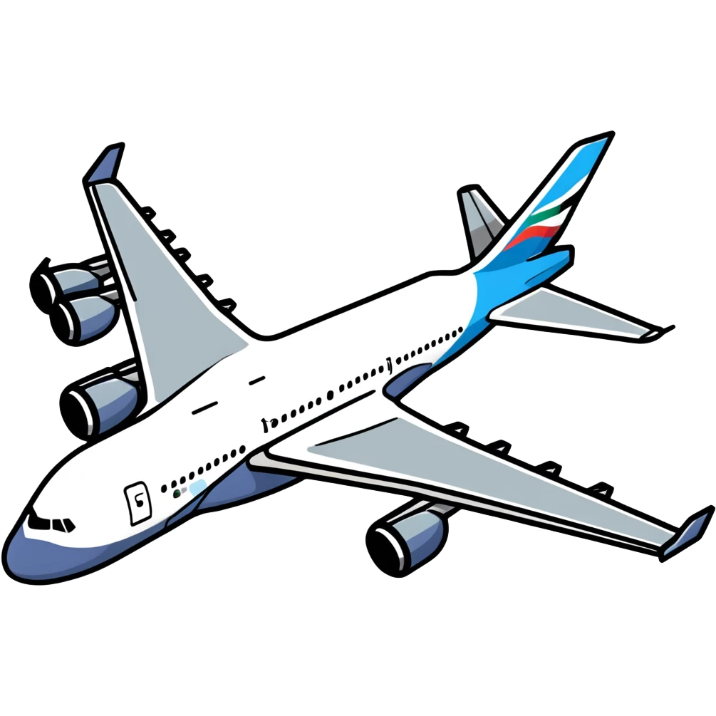 Airbus A380 airplane emoji