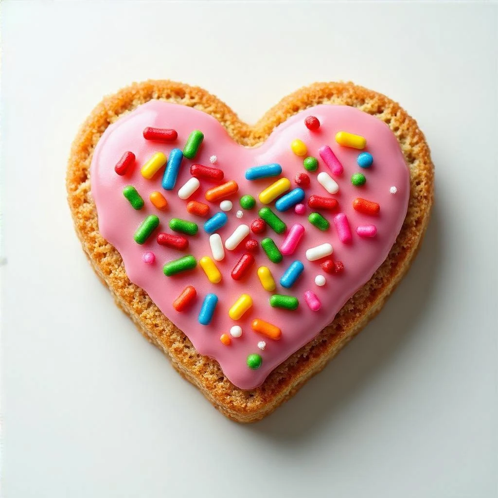 heart-shaped food with sprinkles emoji