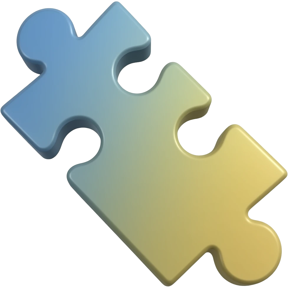 two pieces of puzzle emoji