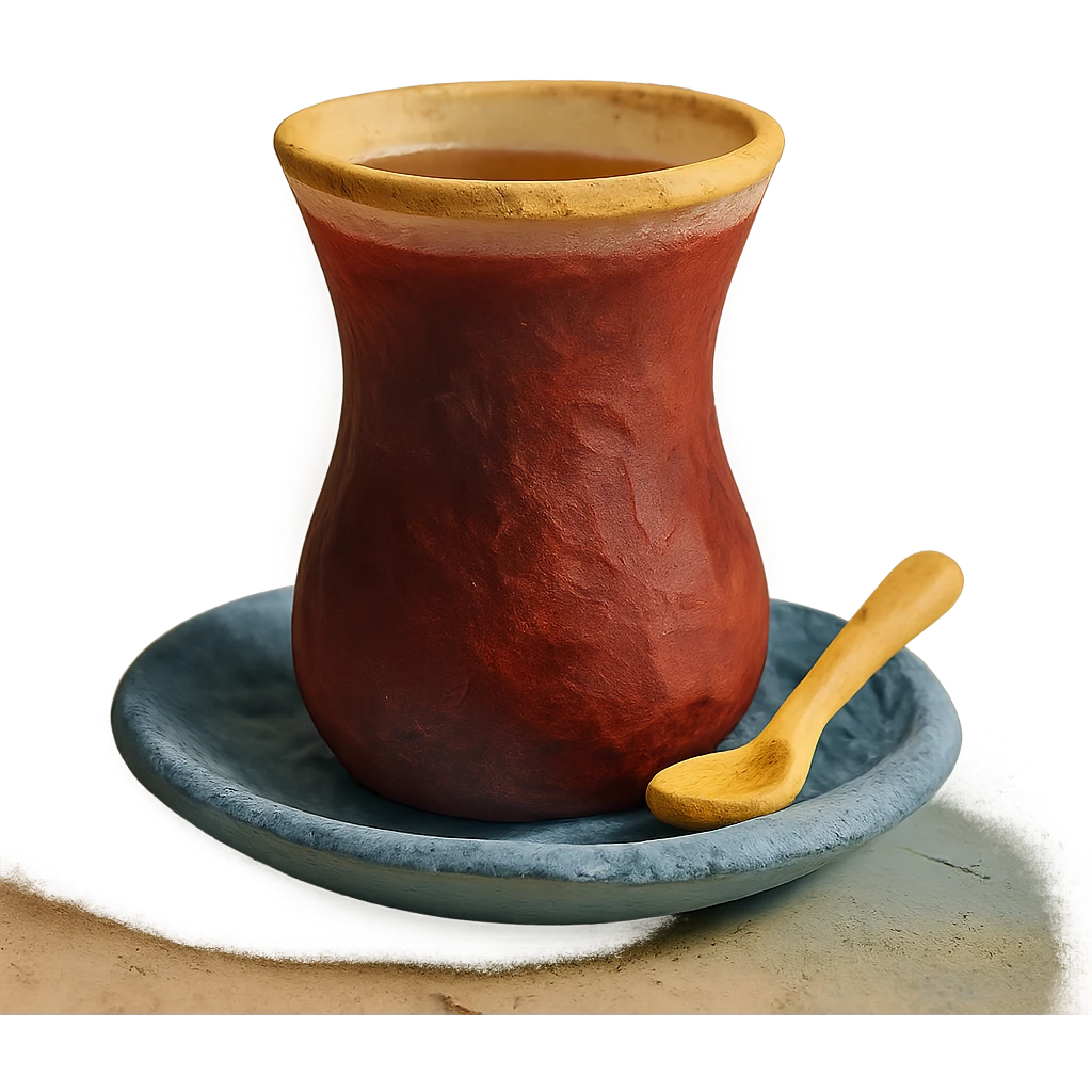 çay in a tulip glass with visible fingerprints emoji