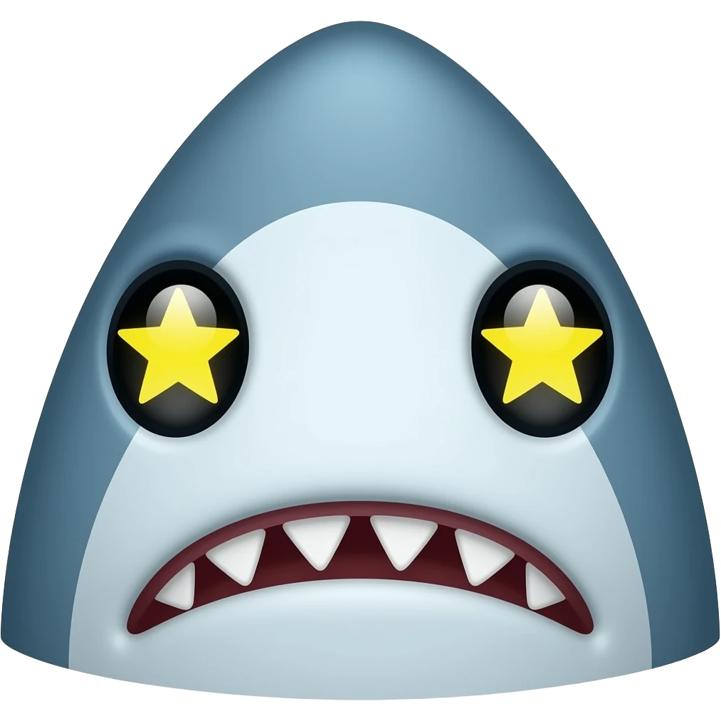 Stars in sharks eyes emoji