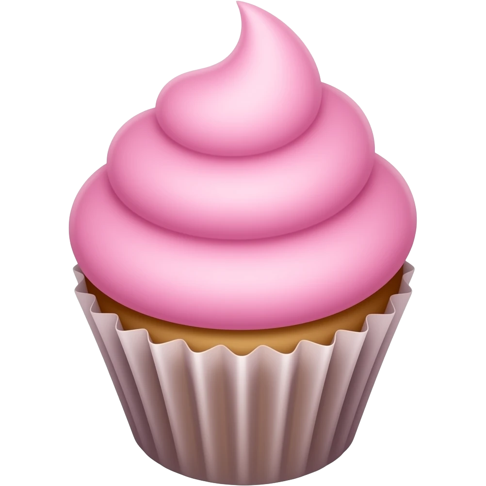 Cupcake with pink icing emoji