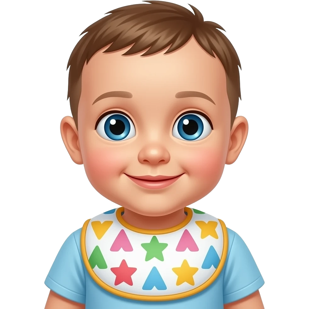 Baby with colourful Bib emoji