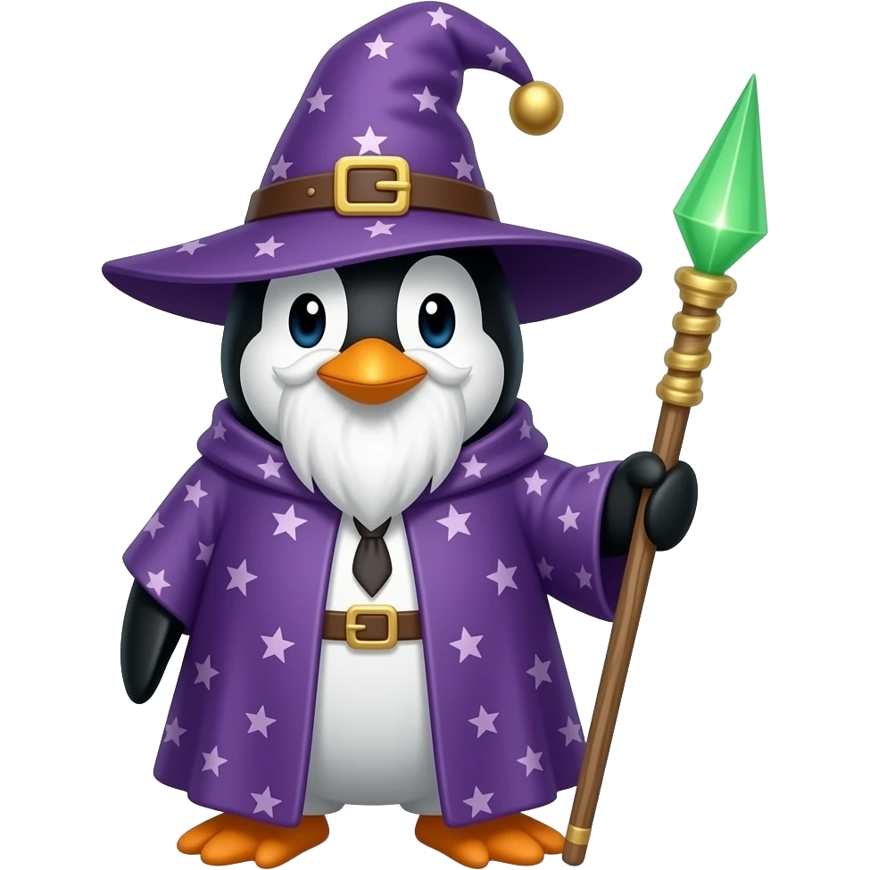 Penguin Wizard emoji