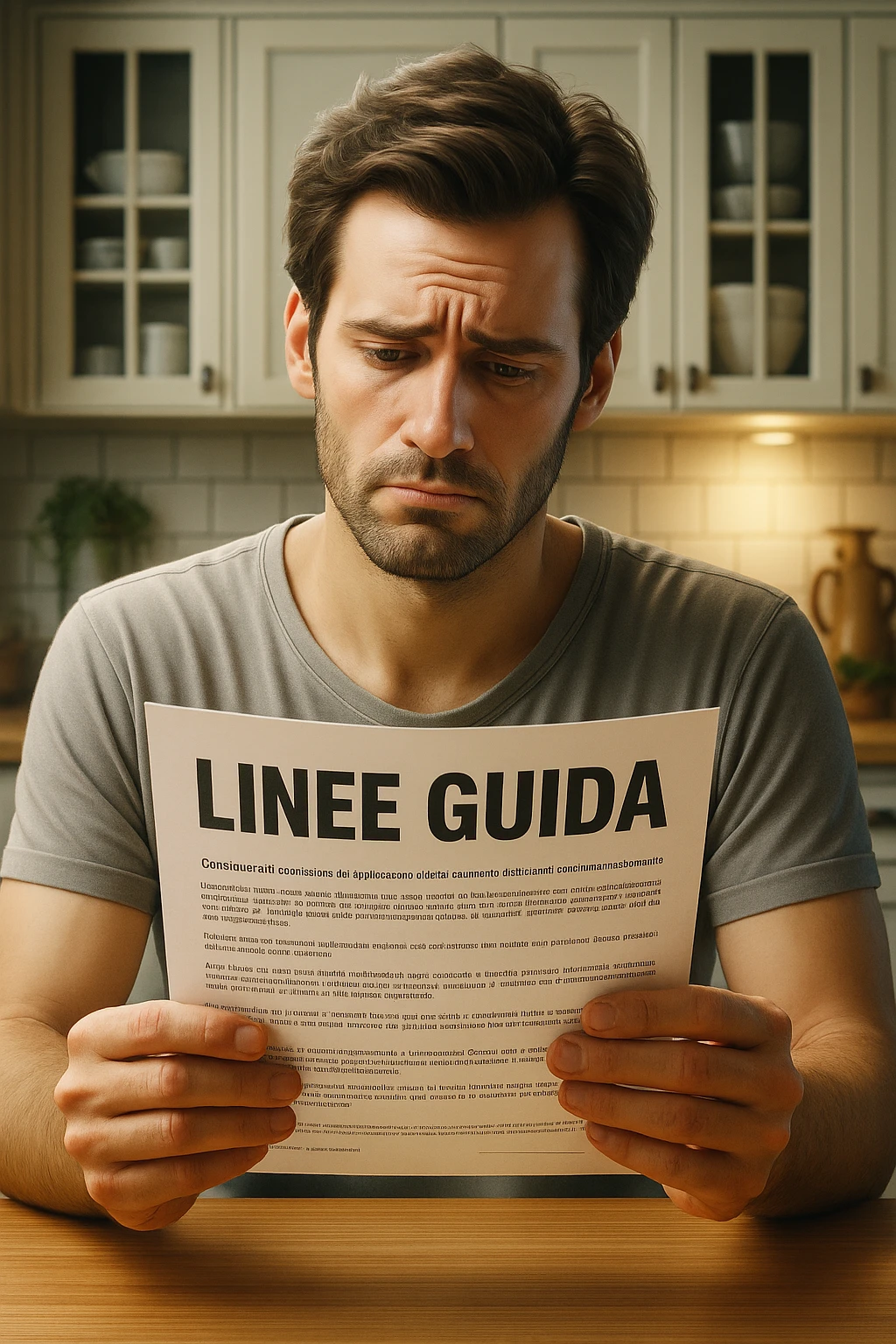 FALLA IDENTICA A QUESTA MA SUL FOGLIO SCRIVI "LINEE GUIDA" IN ITALIANO emoji