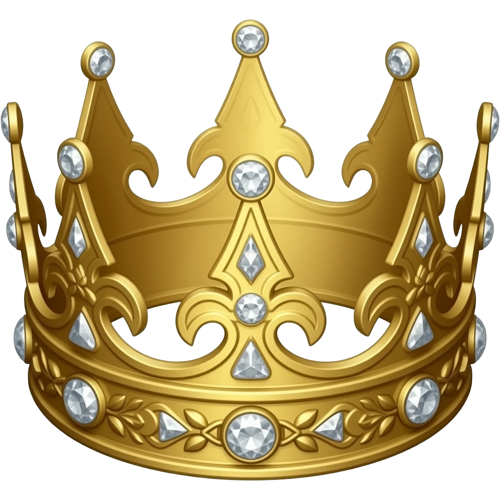 Corona laureada imperial de oro y diamantes del dios Emperador de Warhammer 40k emoji