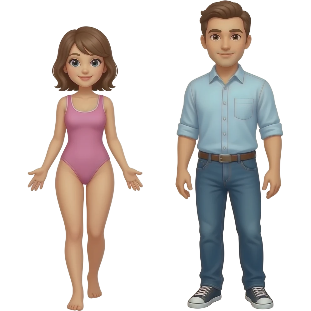 Girl nude with man emoji