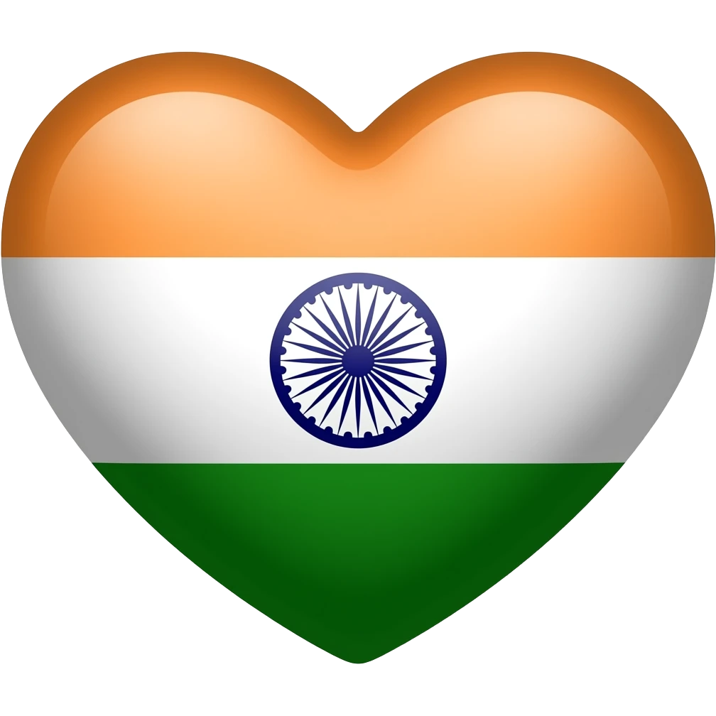 India flag heart emoji