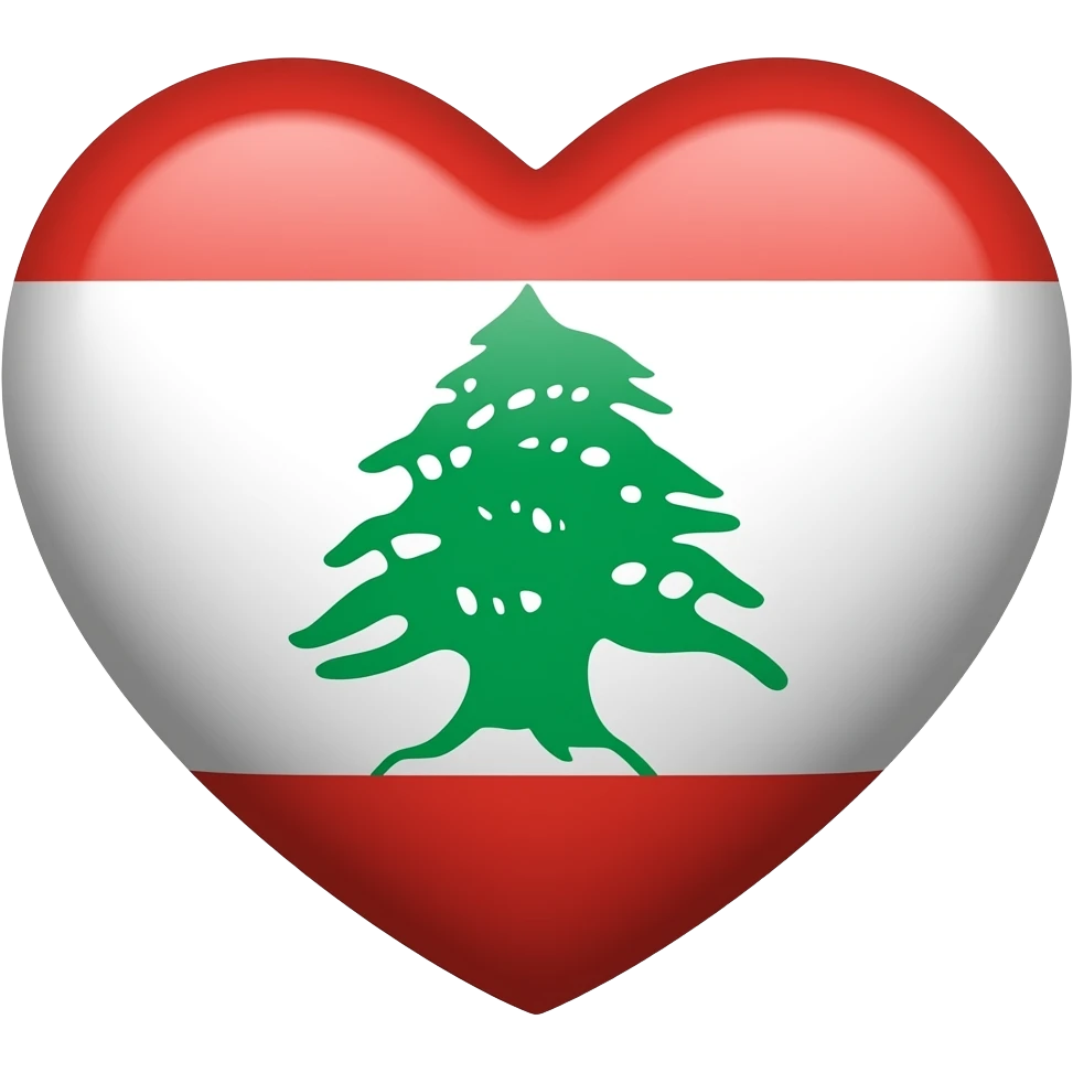 Lebanon heart flag emoji