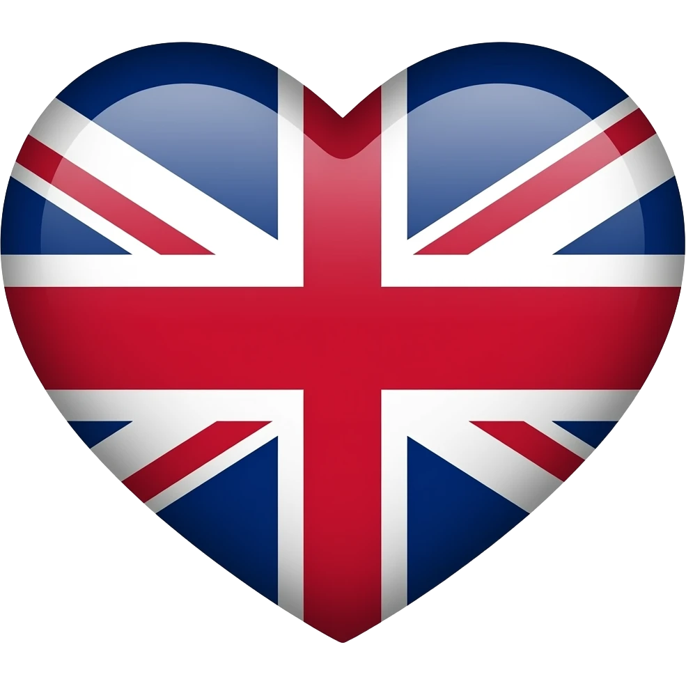 United Kingdom heart flag emoji