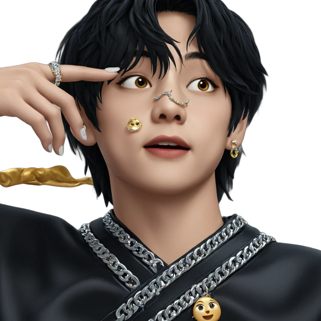 girl in jacket with jewelry emoji