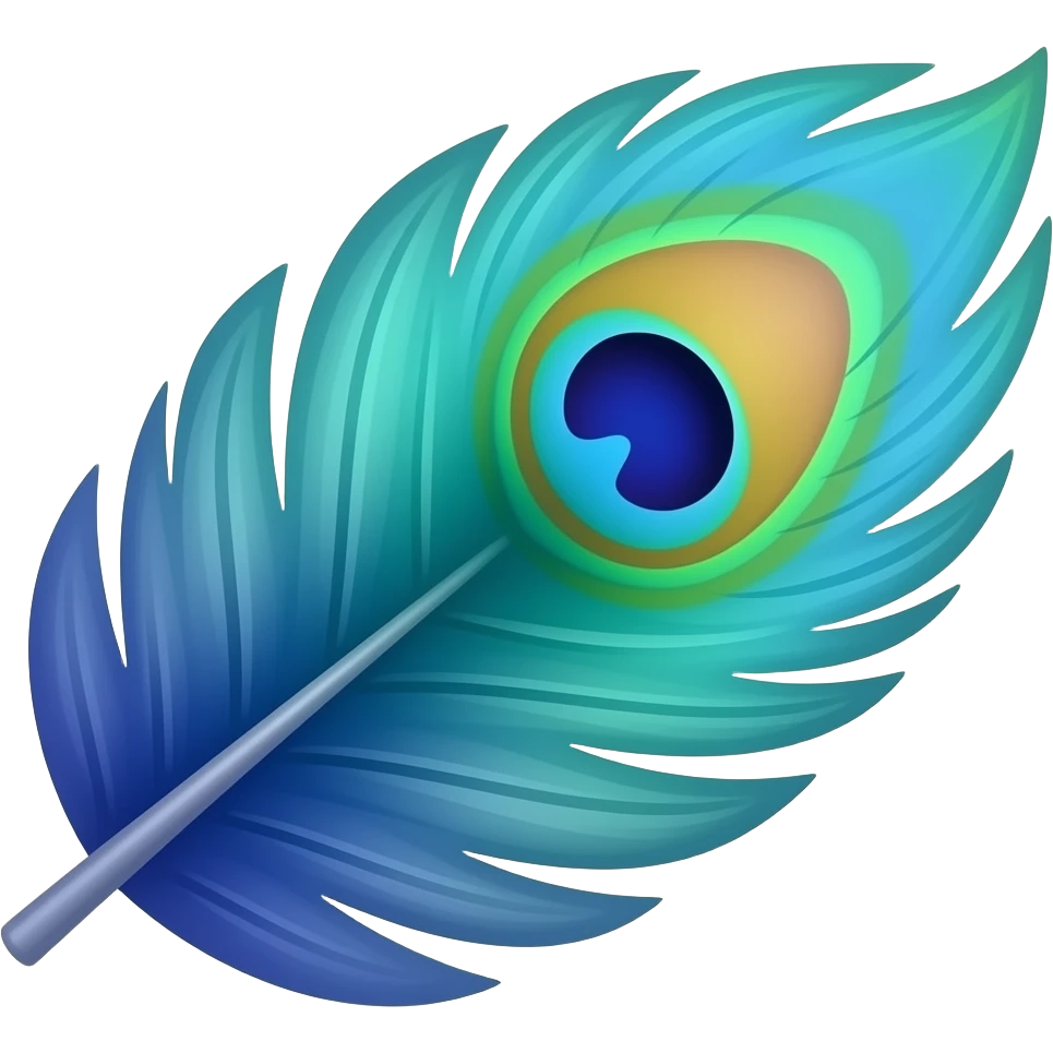 Peacock feather emoji