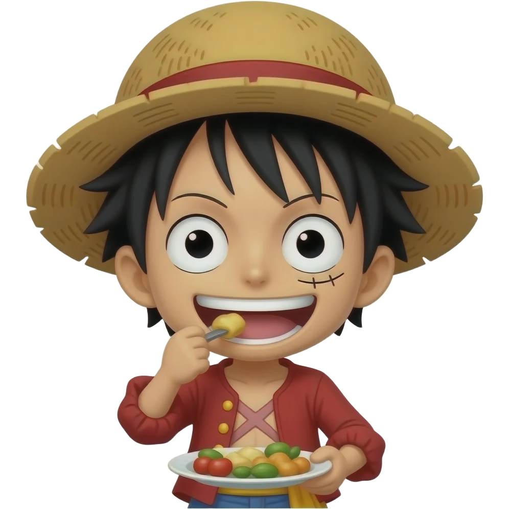 luffy eating emoji