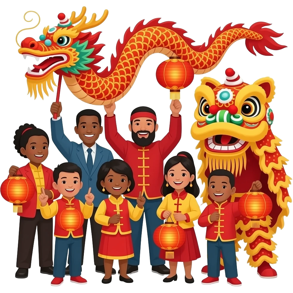 Chinese New Year+Black History=Chinese History emoji