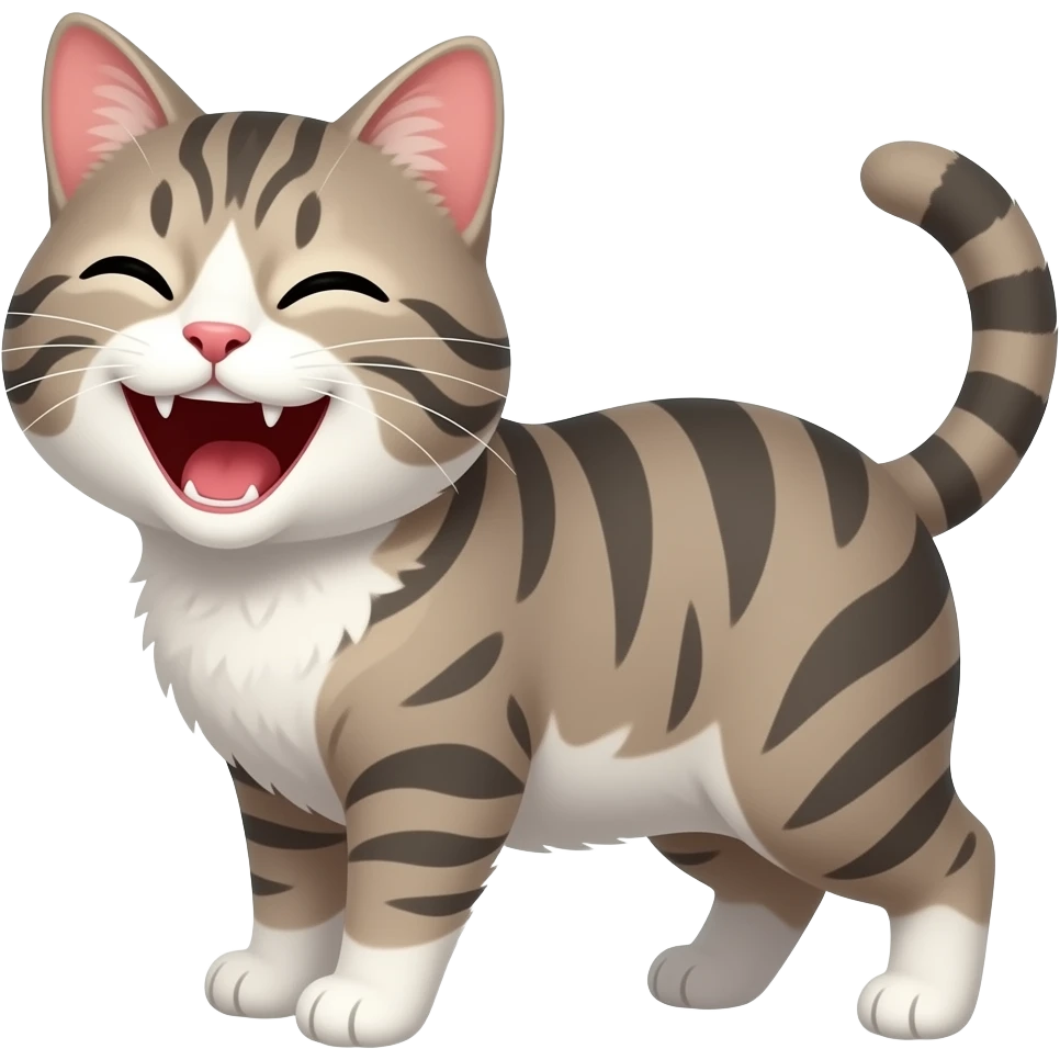Un chat qui rigole emoji