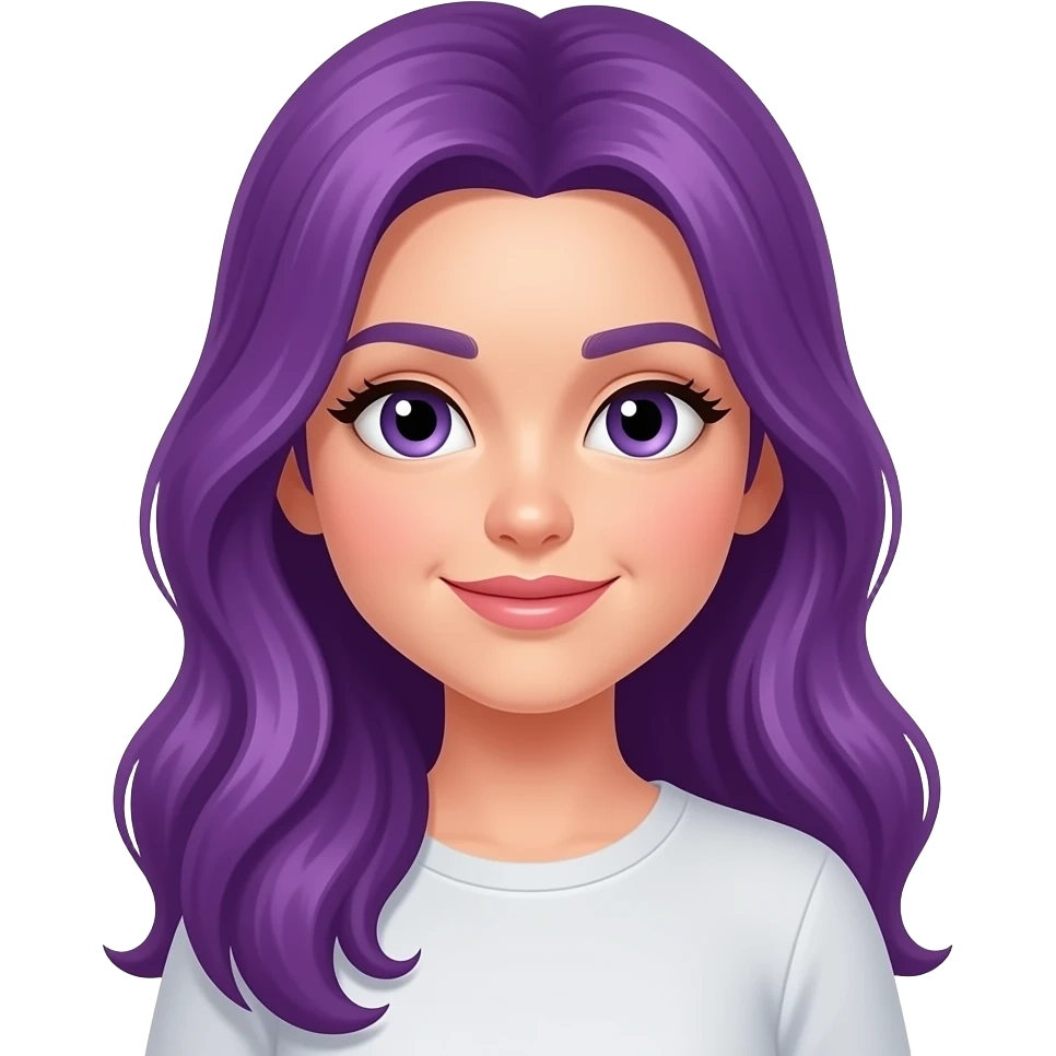 GIRL WITH LONG PURPLE HAIR IS COOKING emoji