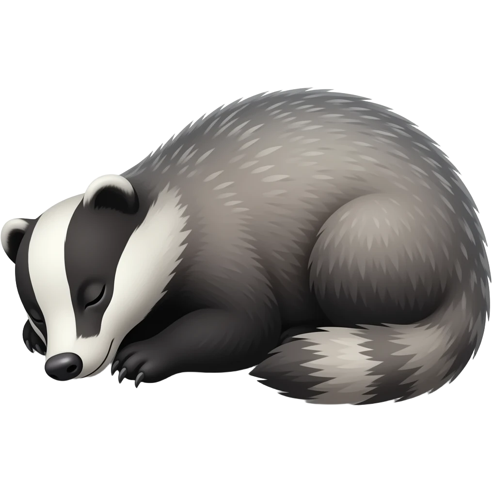 badger sleeping emoji
