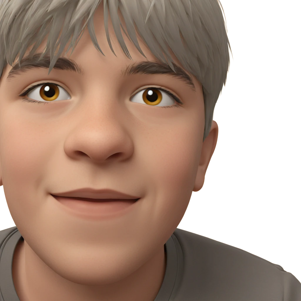 smiling boy portrait close up emoji