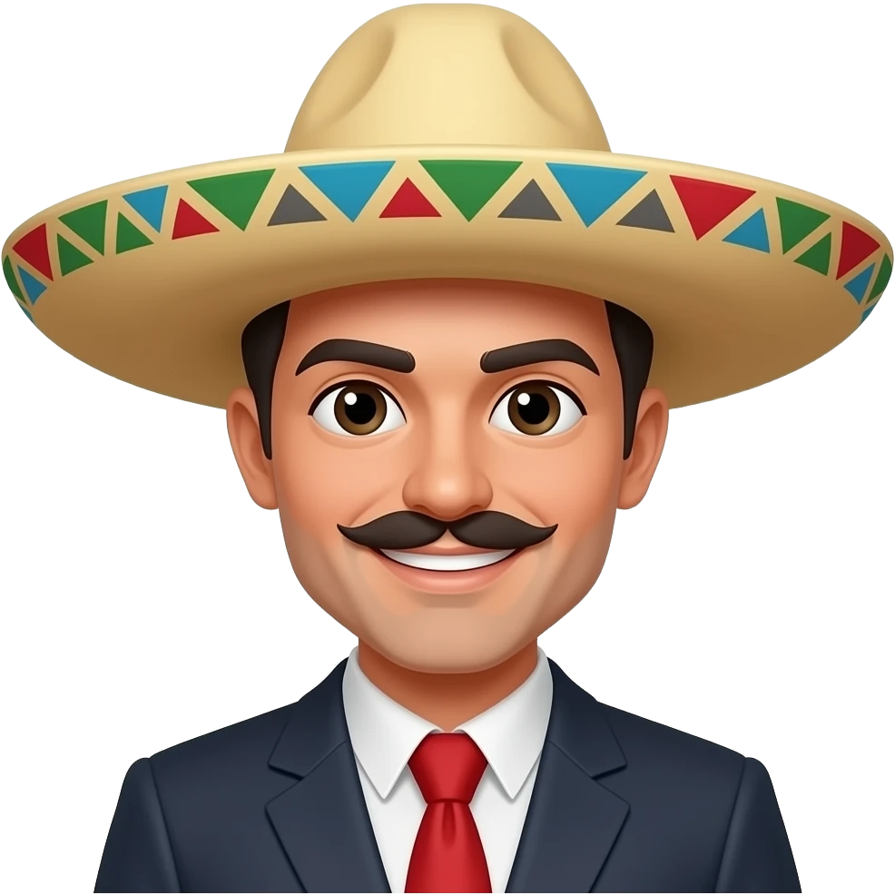 on a mexican cruise wearing sombrero emoji