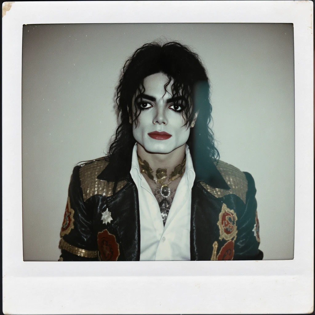 Michael Jackson wearing his Thriller jacket emoji