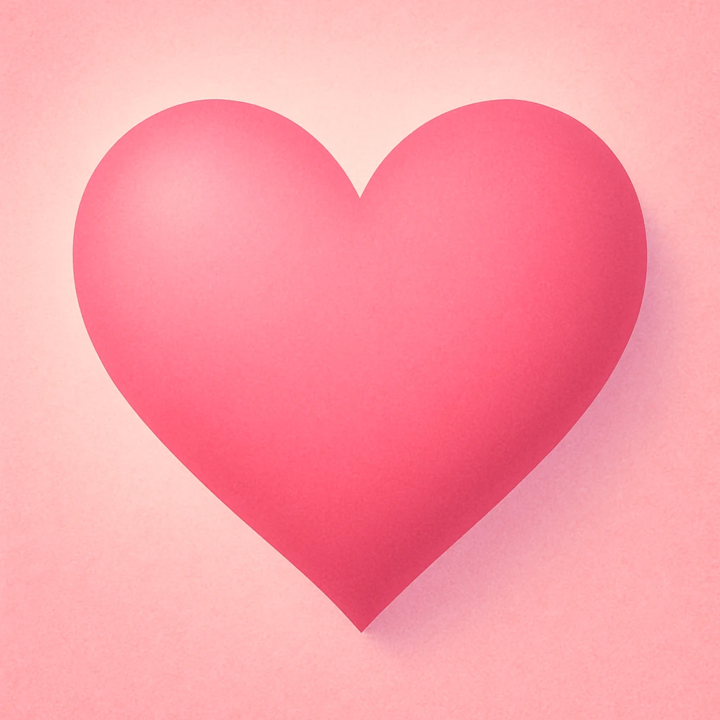 pink heart with a gradient, digital illustration, gpt-image style emoji