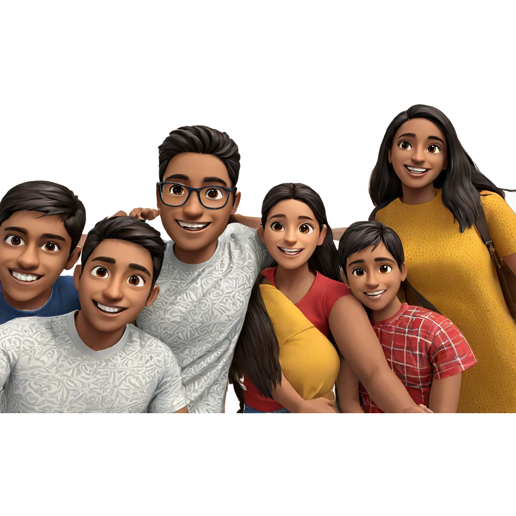 smiling group of friends together emoji