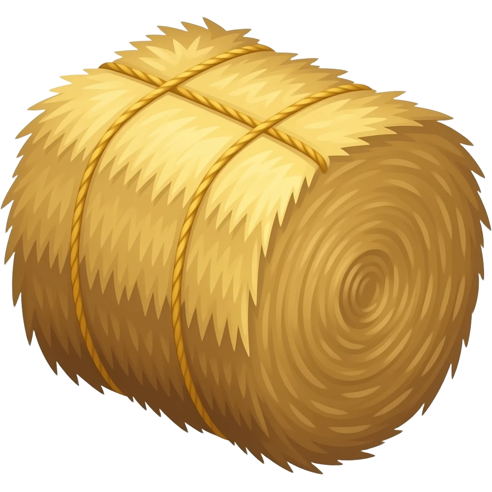 Rectangle Bale of hay parallel strings emoji