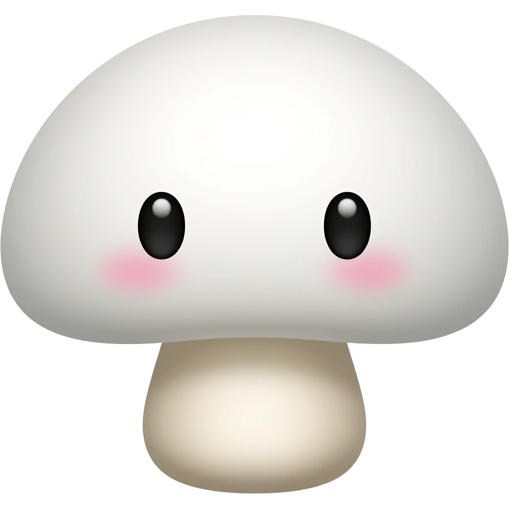Kawaii champiñon blanco emoji